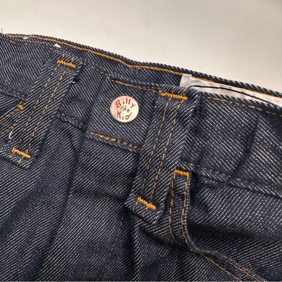Billy the Kid VTG 50s 60s Boys Jeans Dark Wash Straight Single Orange Stitch - Picture 10 of 13